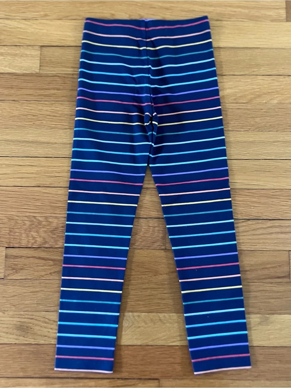 Primary Rainbow Colorful Cotton Striped Leggings 7